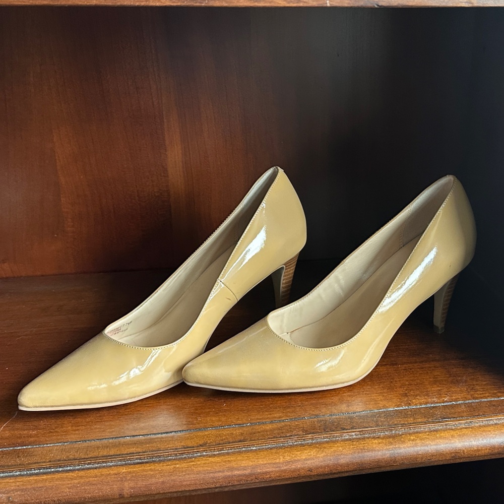 Cole Haan Glossy Beige Heels